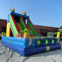 Inflatable climbing slide combination