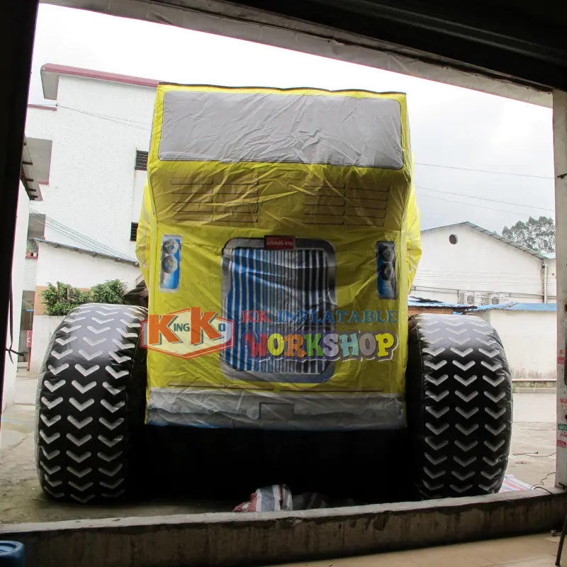 Customize inflatable garbage truck slide/dump car inflatable slide jumping/giant truck inflatable slide