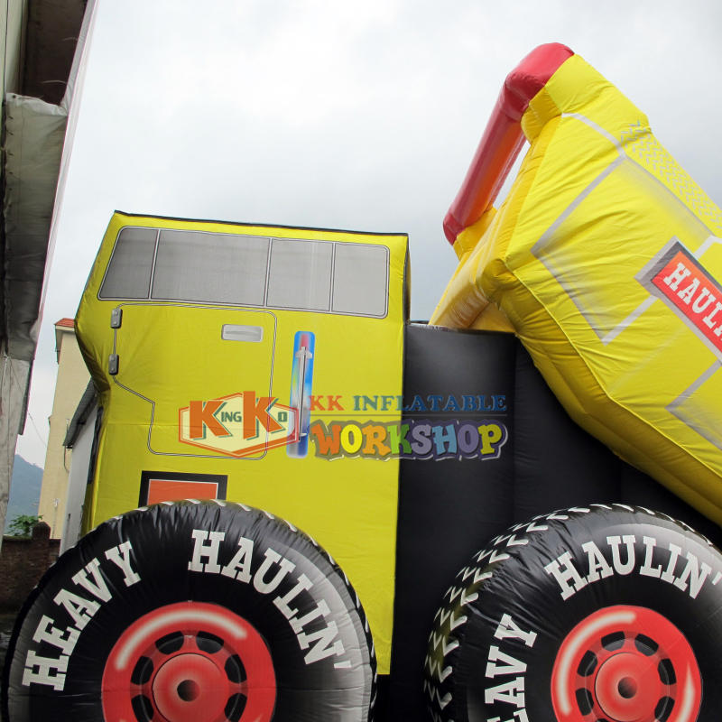 Customize inflatable garbage truck slide/dump car inflatable slide jumping/giant truck inflatable slide