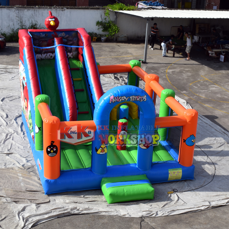 Angry Birds Inflatable Amusement Park Bouncy Castle Multi play Combo Slide