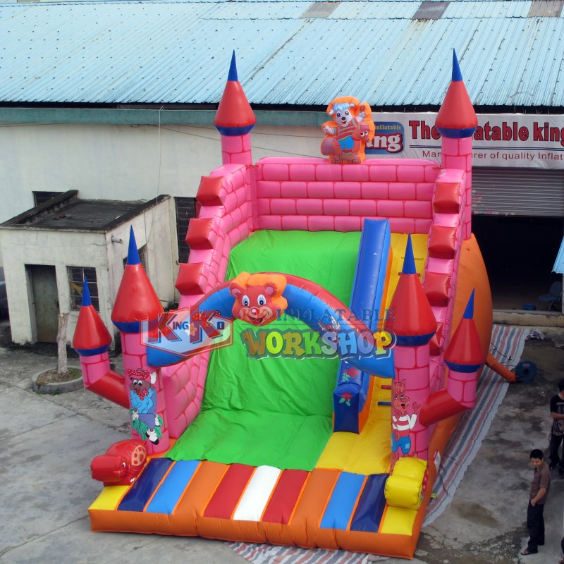 KK INFLATABLE funny big water slides colorful for swimming pool