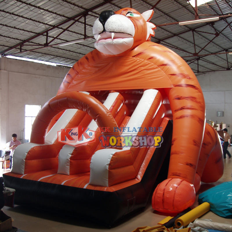 Jungle king tiger Inflatable child slide 2022 new design Bouncing Inflatable Slides