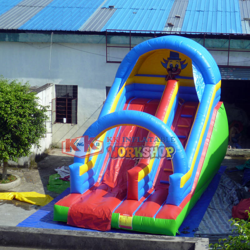 7x3.5x5m Juego Inflables Newest inflatable Clown theme slide single lane inflatable slide