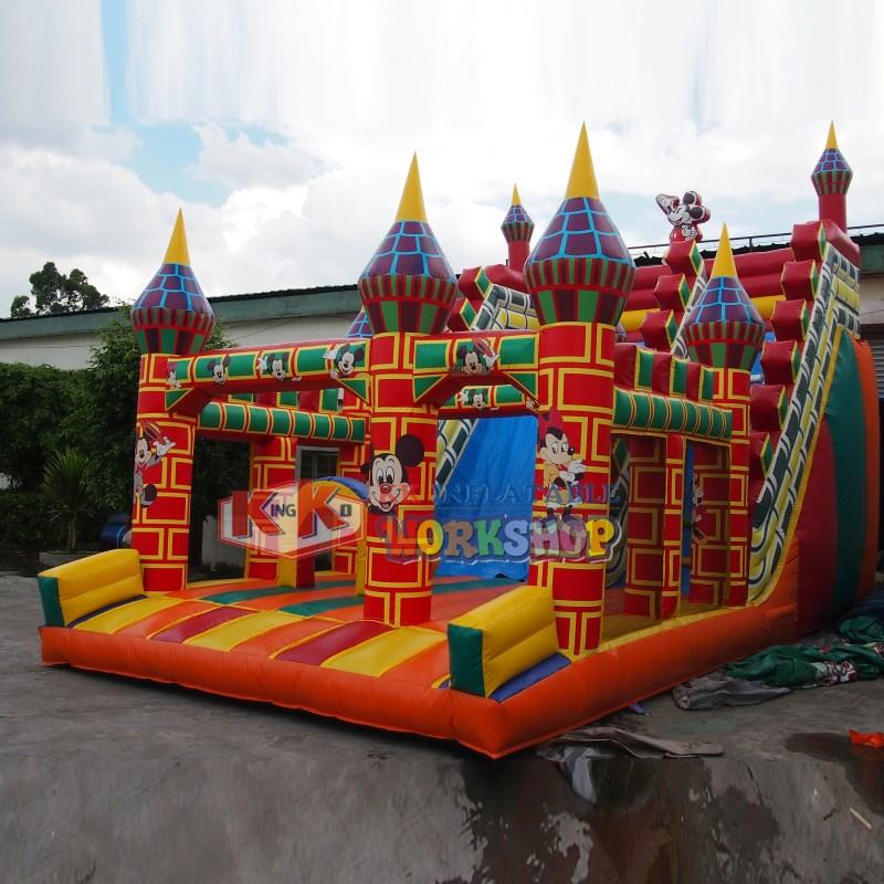 KK INFLATABLE hot selling commercial inflatable water slides jump bed for paradise
