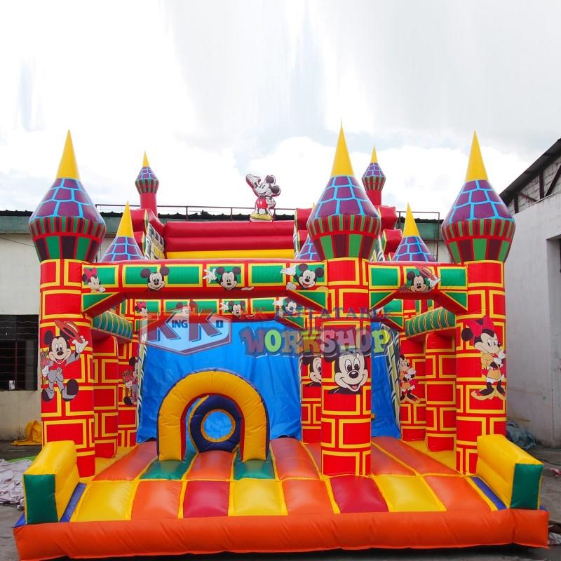 KK INFLATABLE hot selling commercial inflatable water slides jump bed for paradise
