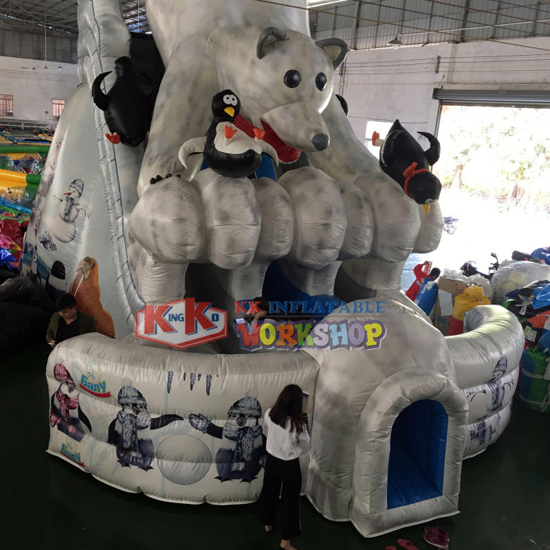 Inflatable Gaint Polar Bear Slide