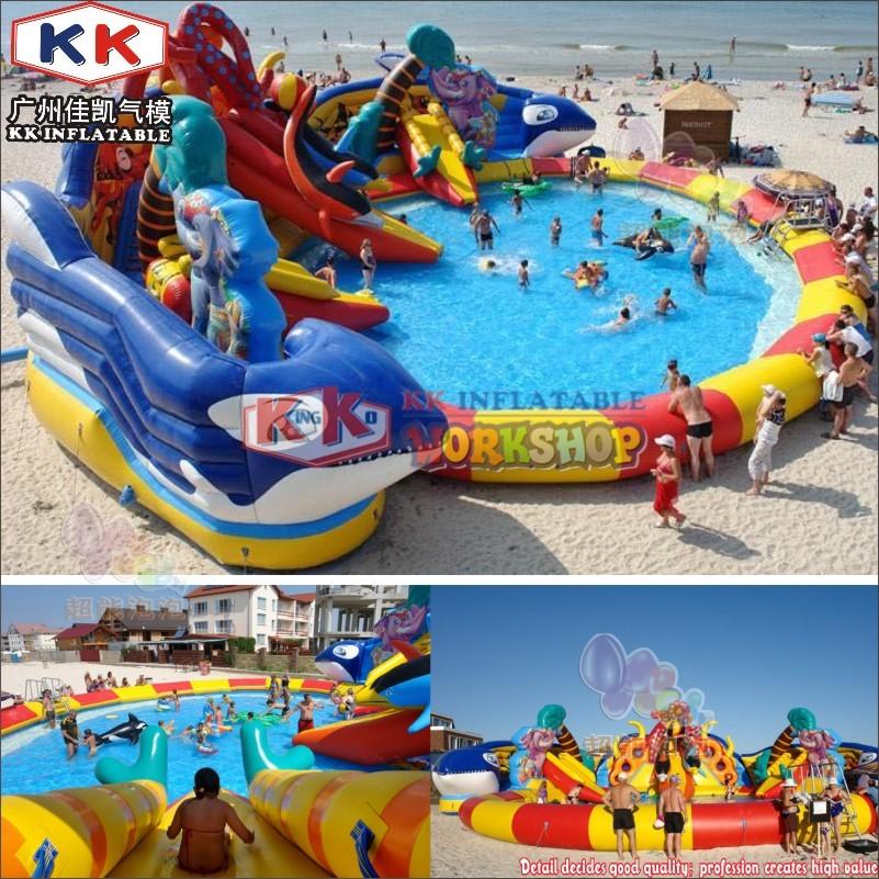 Inflatable Water Parks Inflatable Sea Snail Slide Water Parks, Inflatable Ocean World Water Park