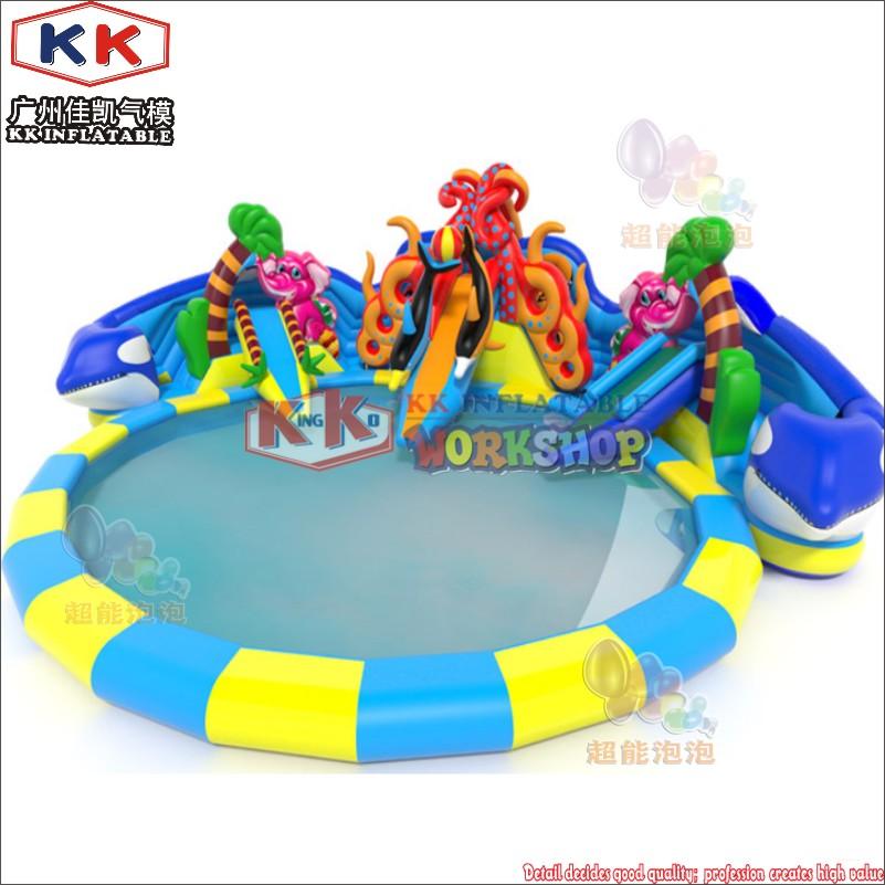 KK INFLATABLE blue inflatable theme park animal modelling for amusement park-12
