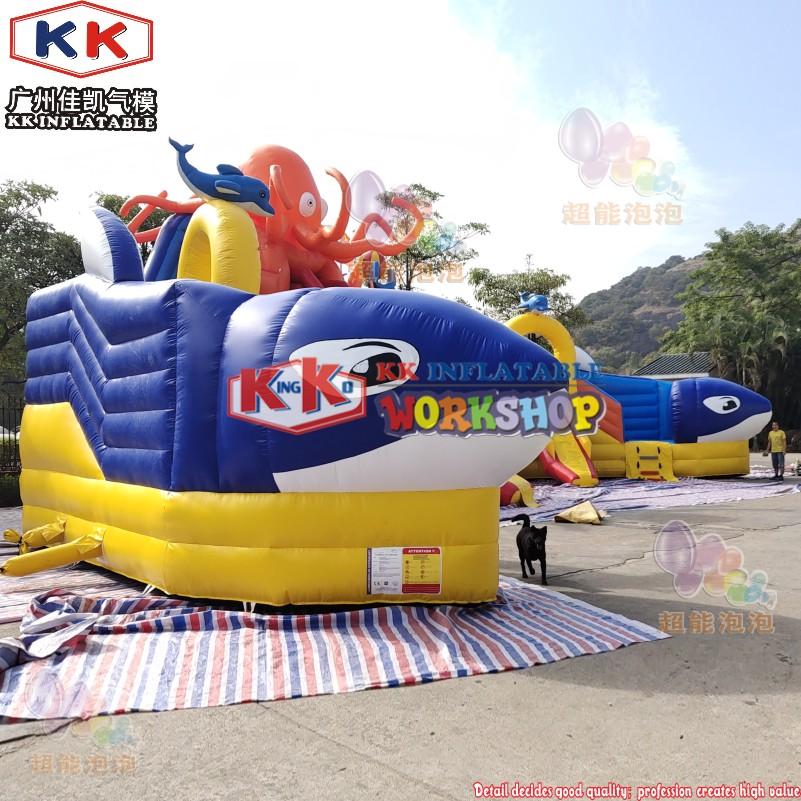 KK INFLATABLE blue inflatable theme park animal modelling for amusement park-6