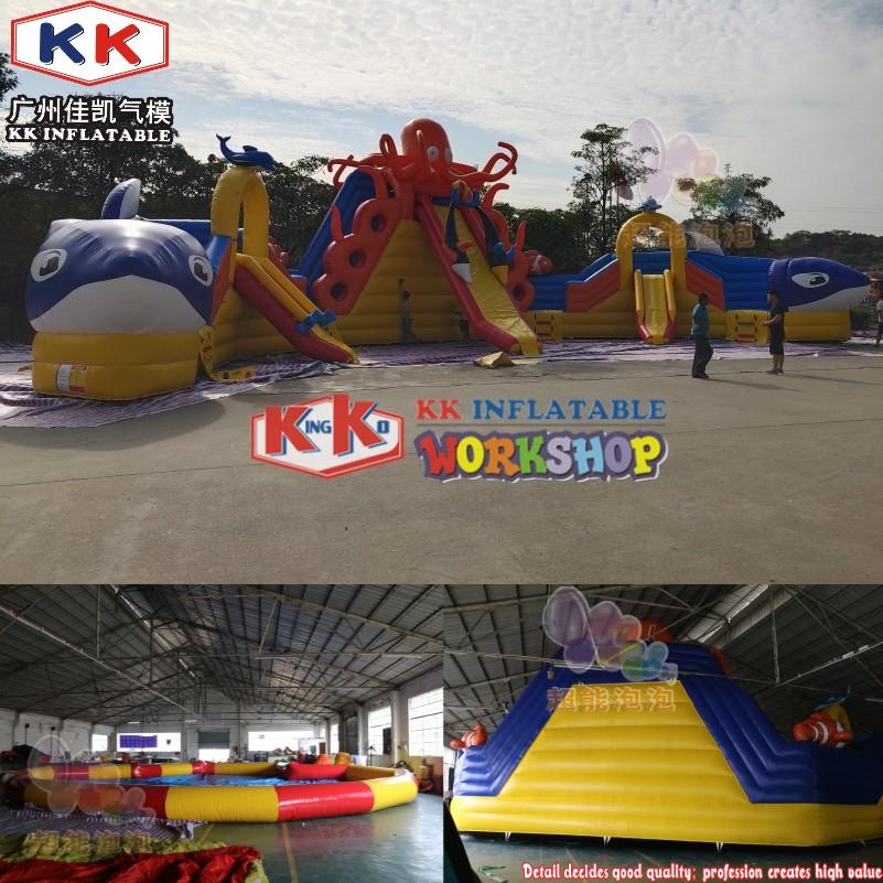 KK INFLATABLE blue inflatable theme park animal modelling for amusement park-4