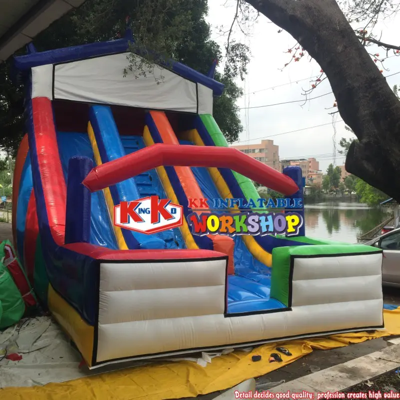 Home Used Inflatable Slide Equipment, Multi-Color Large inflatable children / adult slide