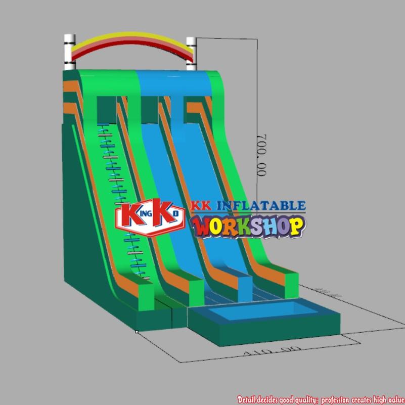 KK INFLATABLE quality inflatable water slide bulk production for paradise-5