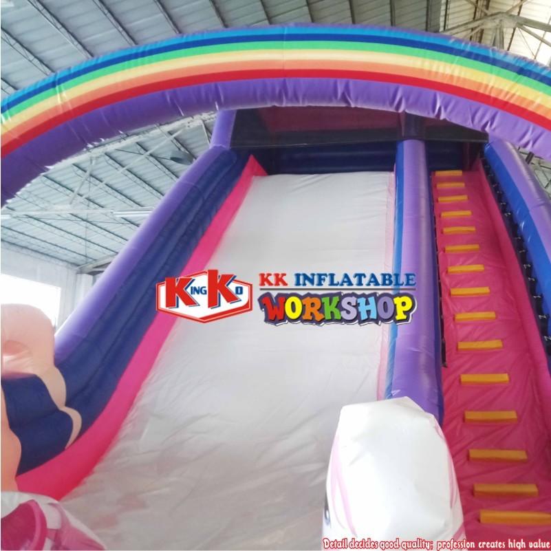 Princess Rainbow Unicorn Inflatable Castle Bouncy Castle Carriage Slide Customized