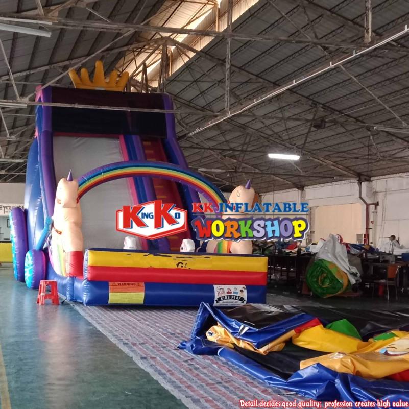 KK INFLATABLE truck blow up water slide manufacturer for playground-7