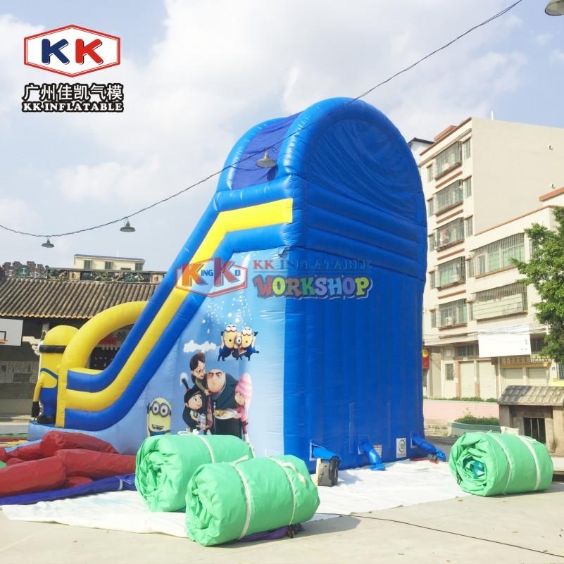 Outdoor Lovely Minions Family Inflatable Slide in Amusement Park