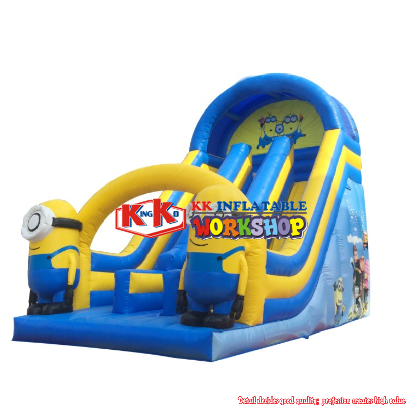 Outdoor Lovely Minions Family Inflatable Slide in Amusement Park