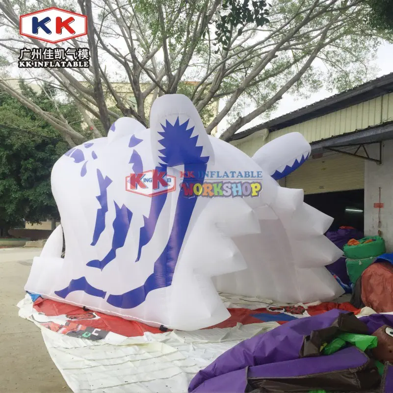 Advertising 210D nylon Inflatable Tiger Tunnel, Inflatable Tiger Entrance For Sports Event