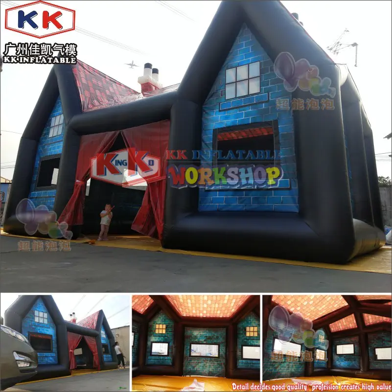 10x5m Blue Printing Inflatable Pavilion Inflatable Pub Tent Inflatable Bar