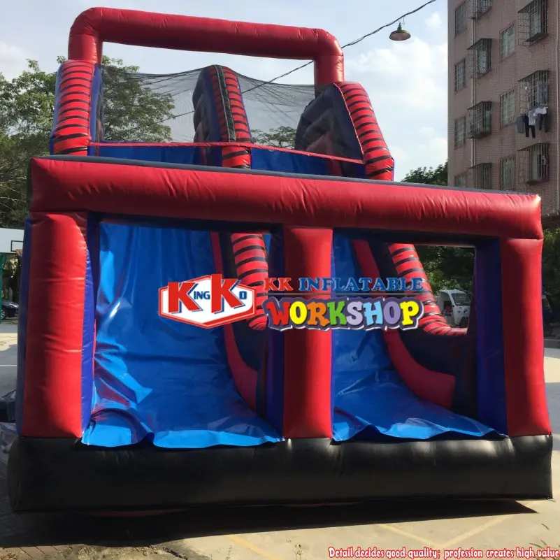 Long Radical Interactive Inflatable Obstacle Run Wall Battle Light Arena