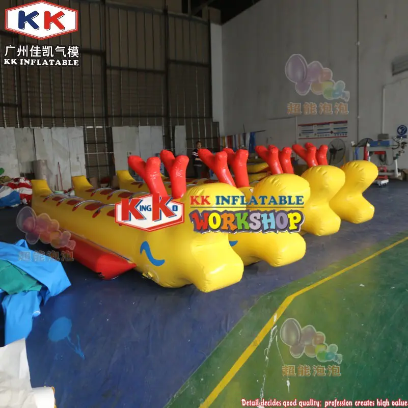 Multiple Colors Towable Ski Tube Inflatable Dragon Boat for 10 Persons
