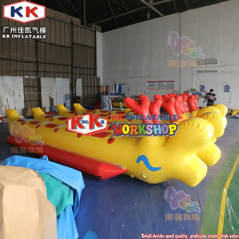 Multiple Colors Towable Ski Tube Inflatable Dragon Boat for 10 Persons
