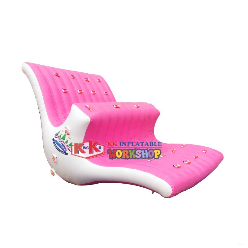 Pink W Inflatable Water Totter, Inflatable Water Seesaw for Water Park / Lake Pool Waterpark Games