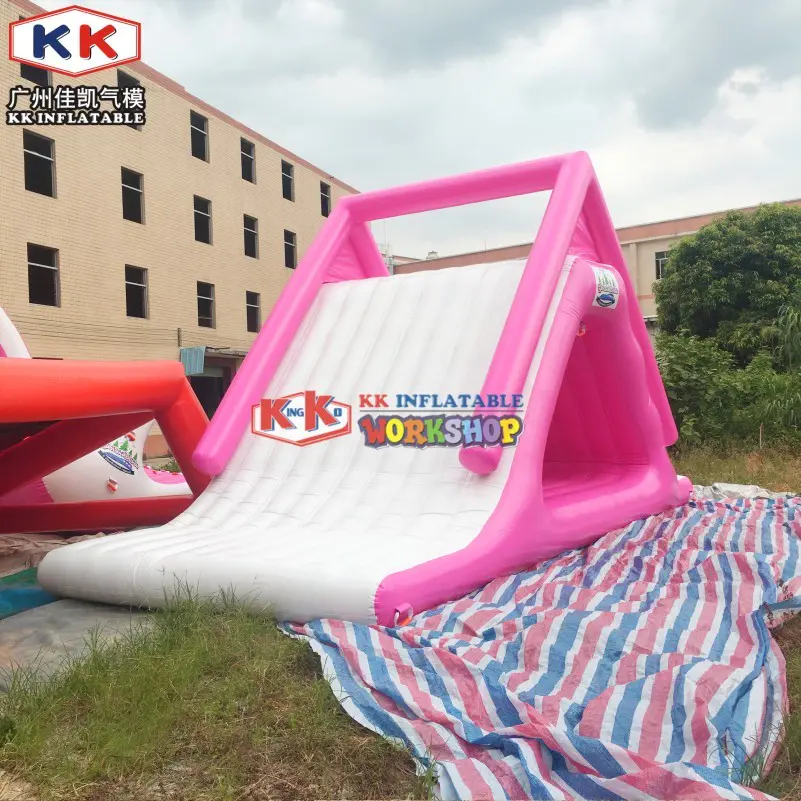 Pink Outdoor extreme sharp inflatable tower water slide for kids N adults