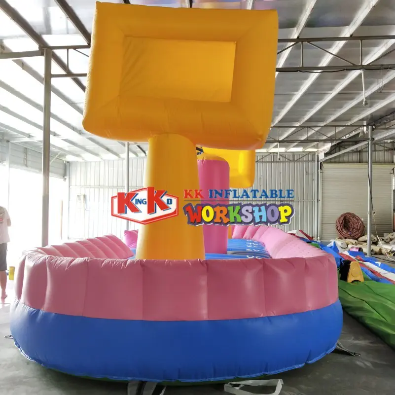 Creative Design Inflatable Basketball Field Combined with Bungee Run