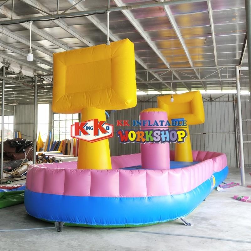 Creative Design Inflatable Basketball Field Combined with Bungee Run