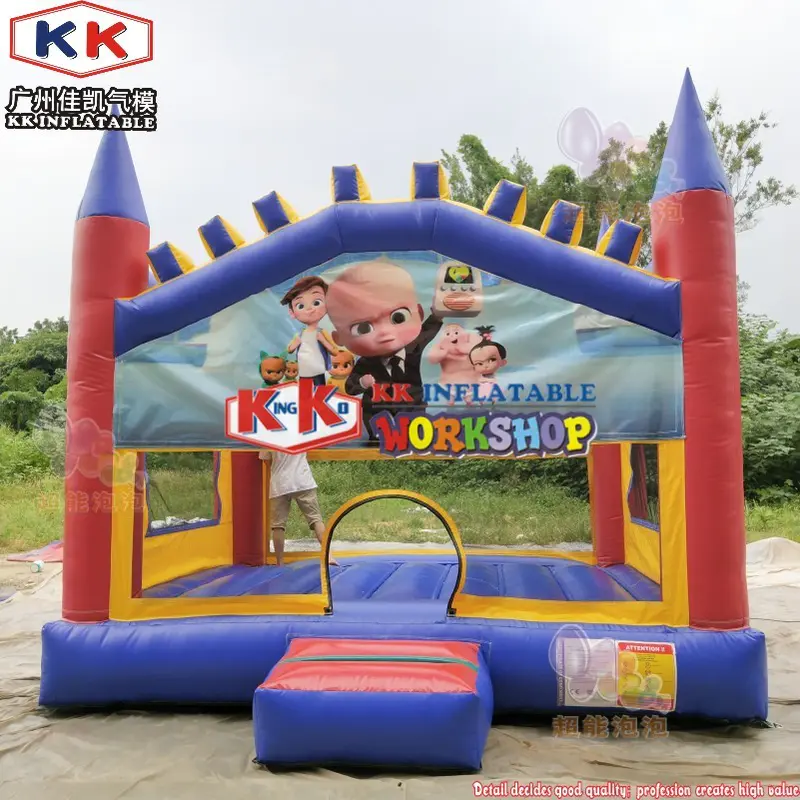 Baby Boss Inflatable Carton Bouncy House Castle, Jumping castle for garden use