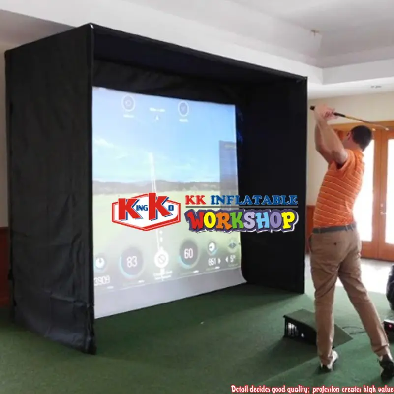 Giant Inflatable Golf Shooting Practice Net Projection Cage Simulator Tent