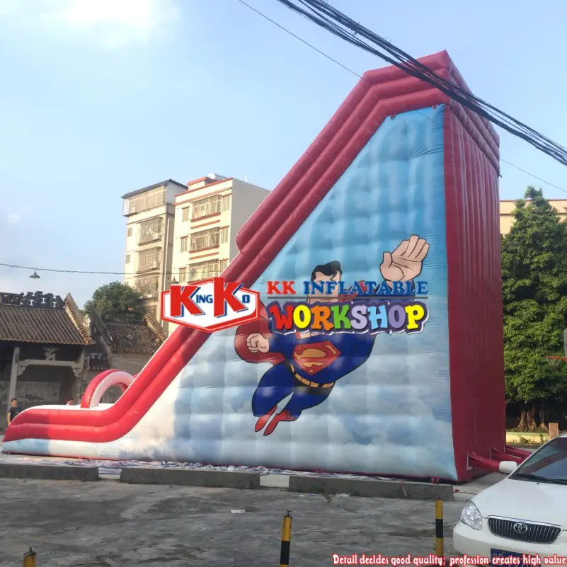 Amusement Park 30FT Height Giant Bouncy Castle Equipment Superhero Inflatable Dry Slide