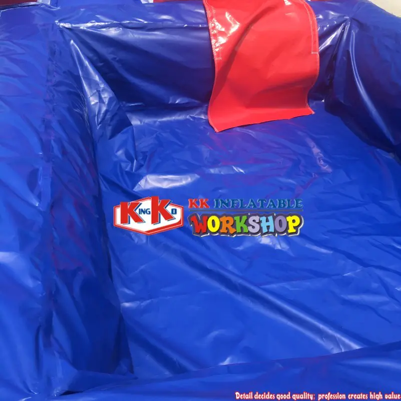 Summer Kids / 23' Red Screamer Slide with Pool , Adult Inflatable Water Slides With Blower Blue And Red