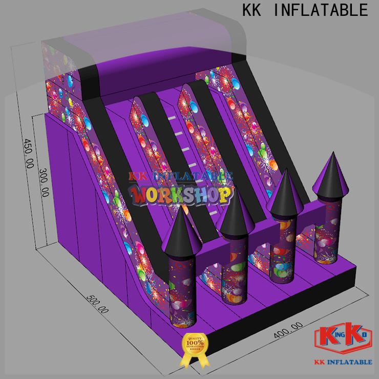 KK INFLATABLE transparent pig bouncy slide colorful for paradise