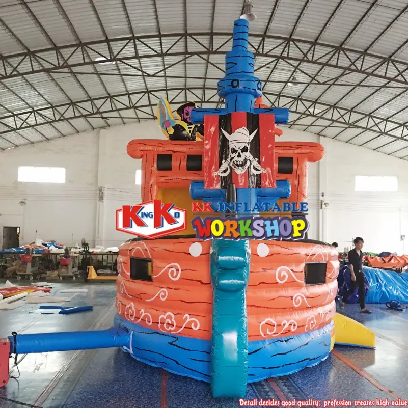 10x5m Inflatable Pirate Slide Boys Inflatable Boat Slide Commercial Giant Inflatable Pirate Ship Slide Combo