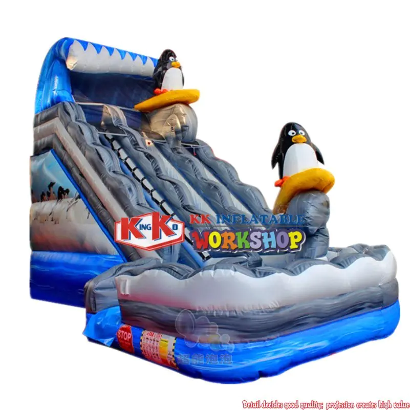 Qatar Australia inflatable penguin water slide with repair kit
