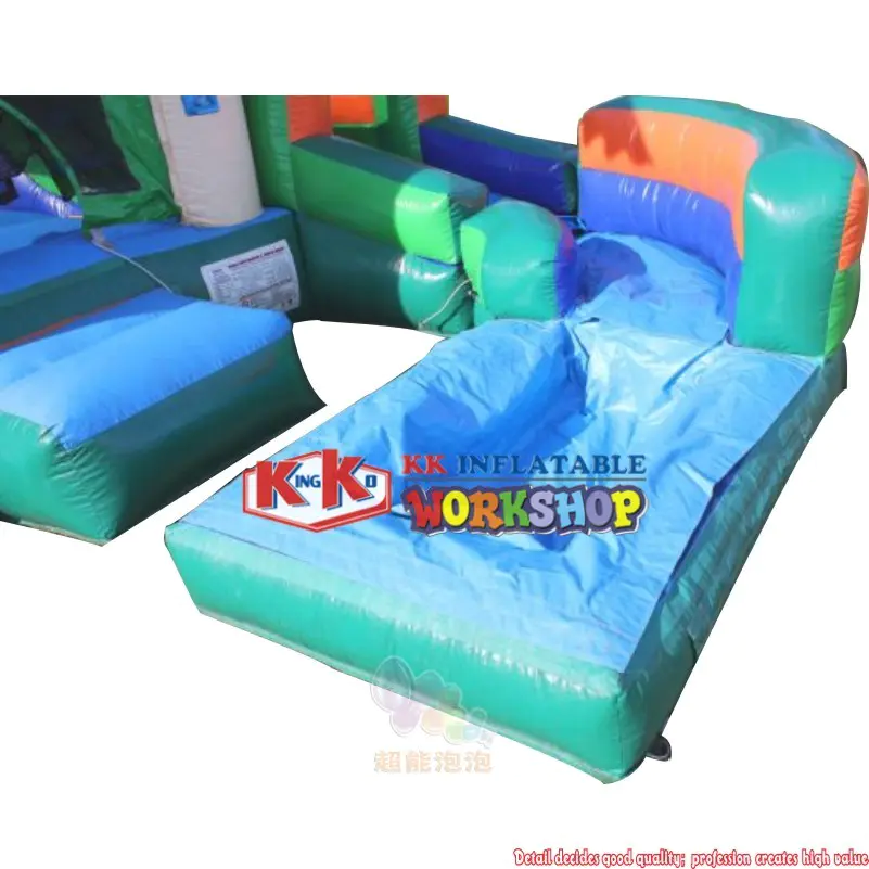 Plam Tree Inflatable Water Slide, Bouncer House Combo Inflatable Bouncer With Wet Slide For Rental