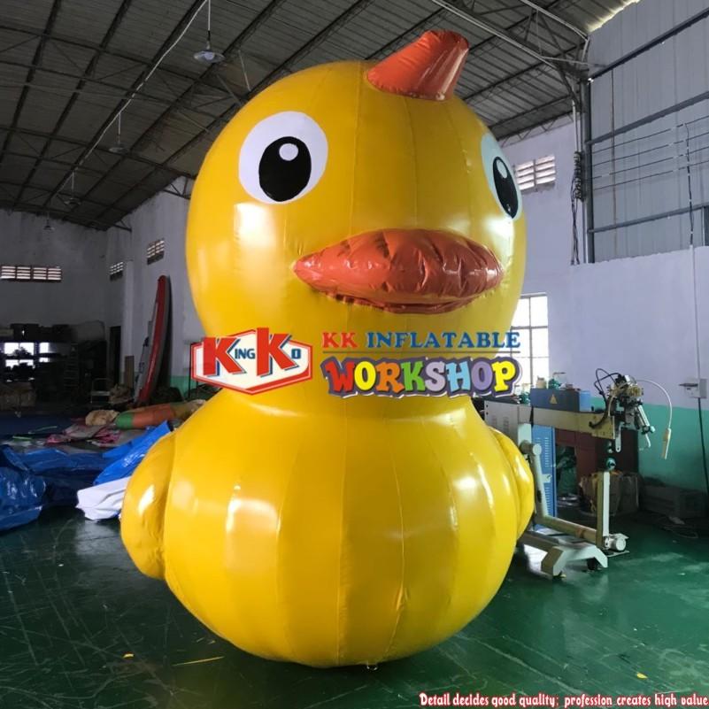 3m Cute Inflatable Cartoon Yellow Rubber Duck, Water Fixed Yellow Duck Cartoon Figure For Water Events