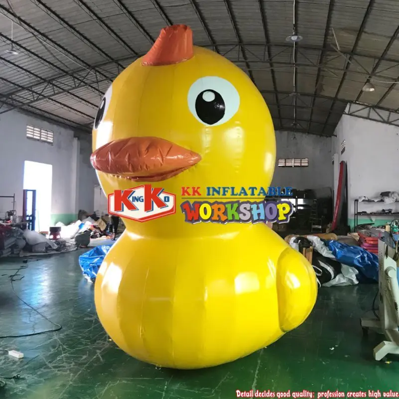 3m Cute Inflatable Cartoon Yellow Rubber Duck, Water Fixed Yellow Duck Cartoon Figure For Water Events