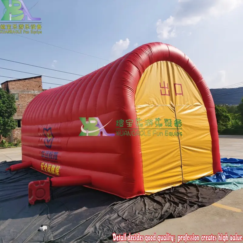 Anti-stepping drill inflatable tent, Fire Drill School Inflatable Maze Tent, Inflatable Tunnel Tent