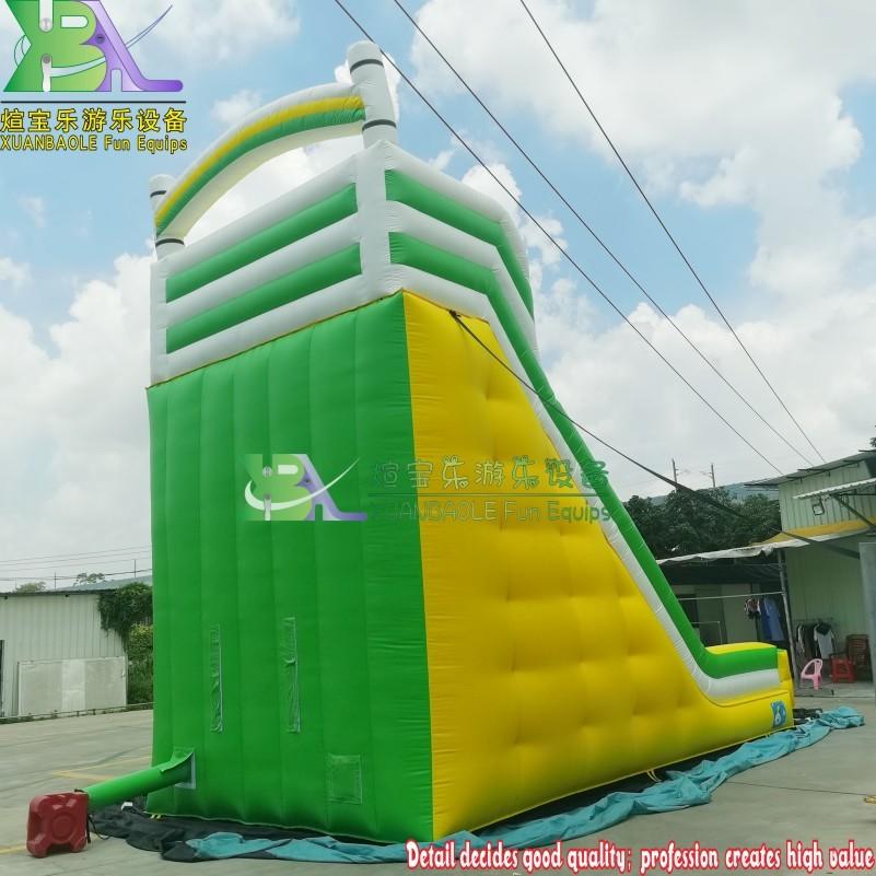 Manufacturer magic large Yellow crush running bouncy slide games inflatable water slide