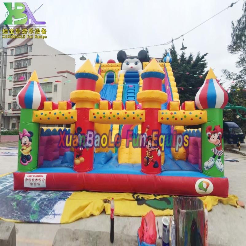 Toy Story Cheap Giant Outdoor Mickey Mouse Clubhouse Inflatable Amusement Games Park With Slide inflatable Fun City slide jumper