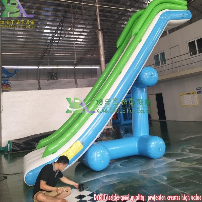 Water Play Equipment Inflatable Water Yacht Slide, Water Sport Inflatable Dock Slide For Boat