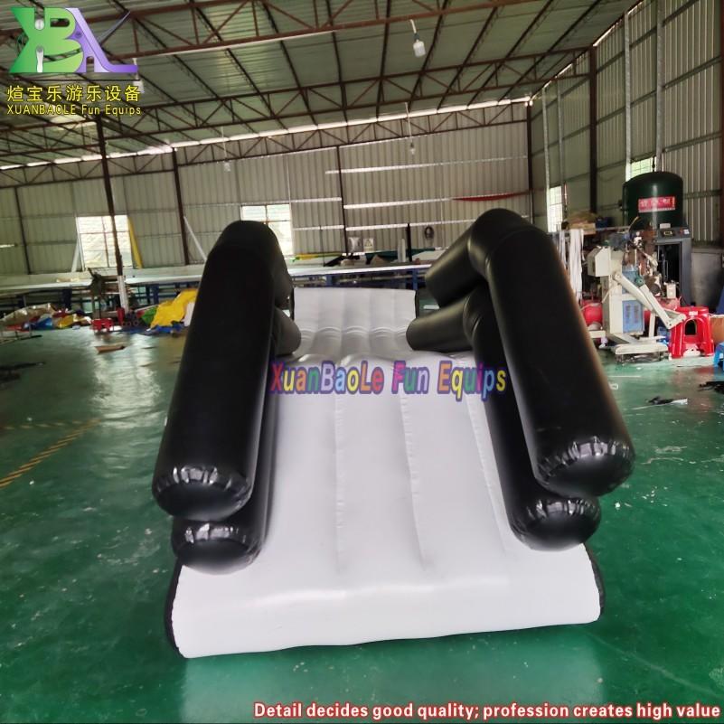 Black&White Inflatable Floating Yach tSlide Inflatable Floating Slide Water Toys for Yachts