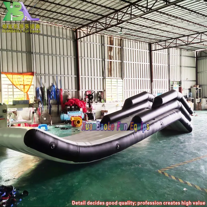 Black&White Inflatable Floating Yacht Slide Inflatable Floating Slide Water Toys for Yachts