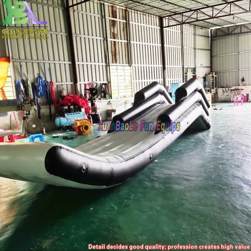 Black&White Inflatable Floating Yacht Slide Inflatable Floating Slide Water Toys for Yachts