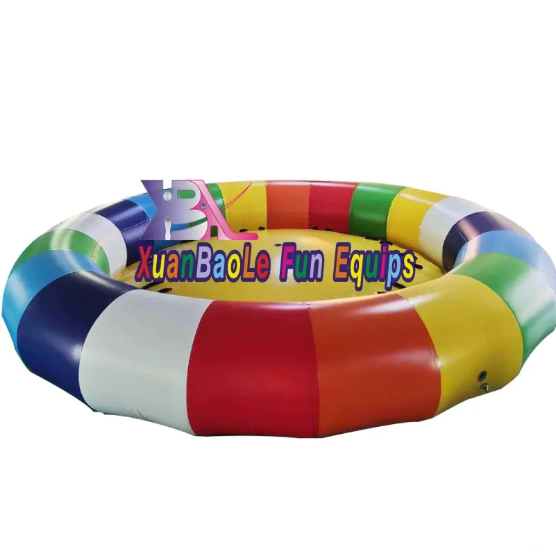 Crazy summer exciting Inflatable Rotating Water Toys Disco Boat Towable Tube/inflatable UFO boat For Water Entertainment