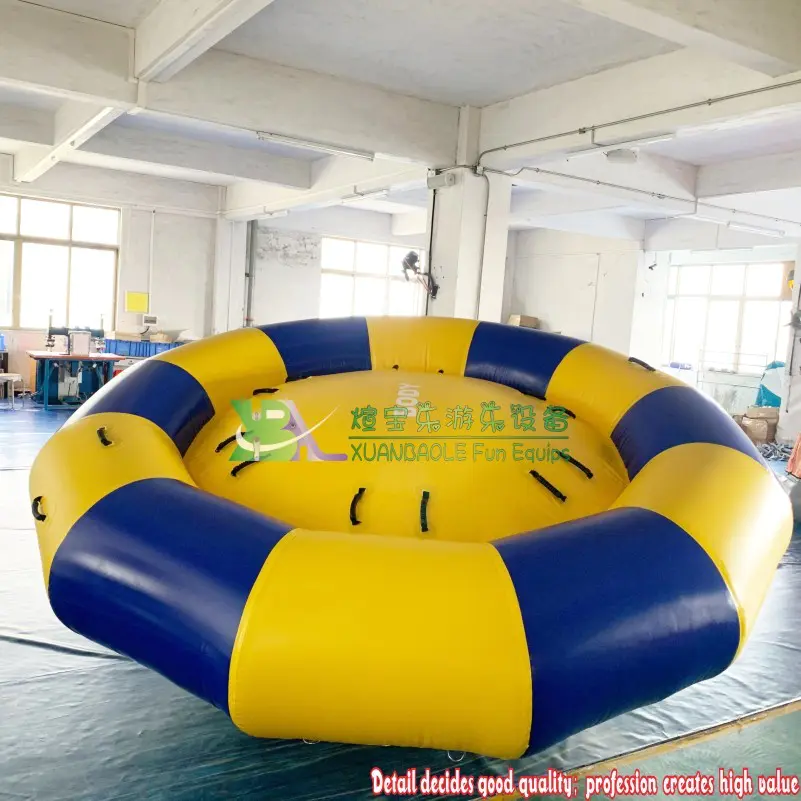 Water Toys Inflatable Flying Disco Boat Crazy UFO Towable Water Tube Sports Game