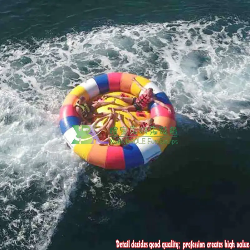 Commercial Inflatable Crazy UFO Water Sports Games Inflatable Disco Boat Towable