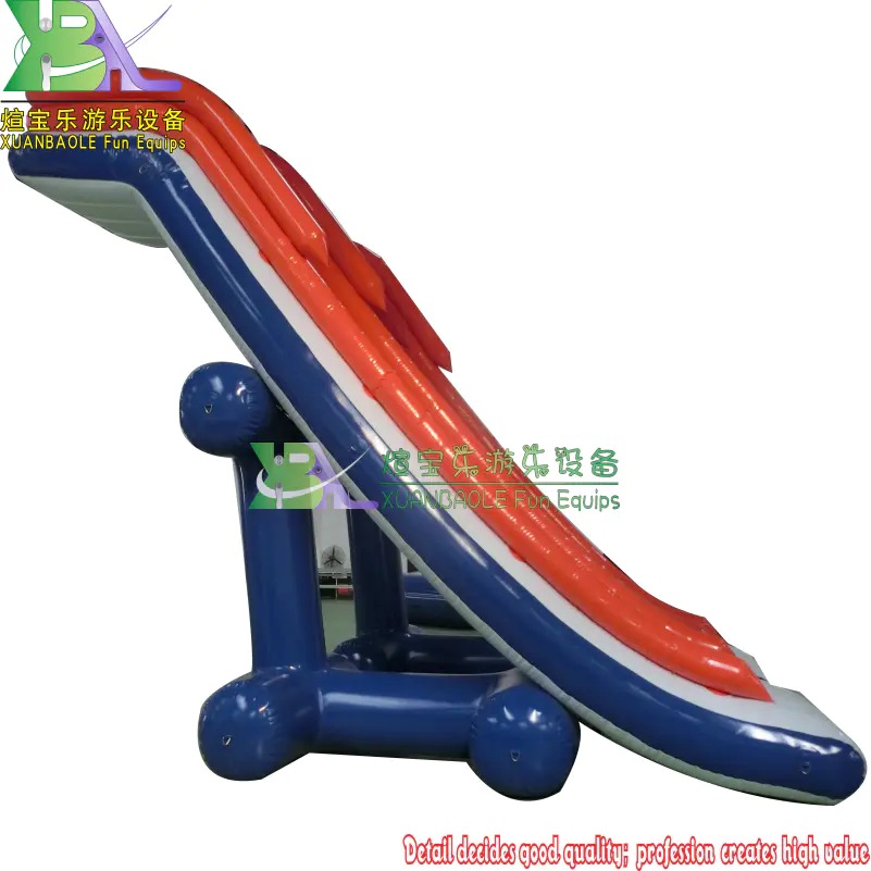 Factory Sell Inflatable Floating Yacht Water Slide Freestyle Cruiser Floating 0.9mm PVC Ocean Water Slide For Boat